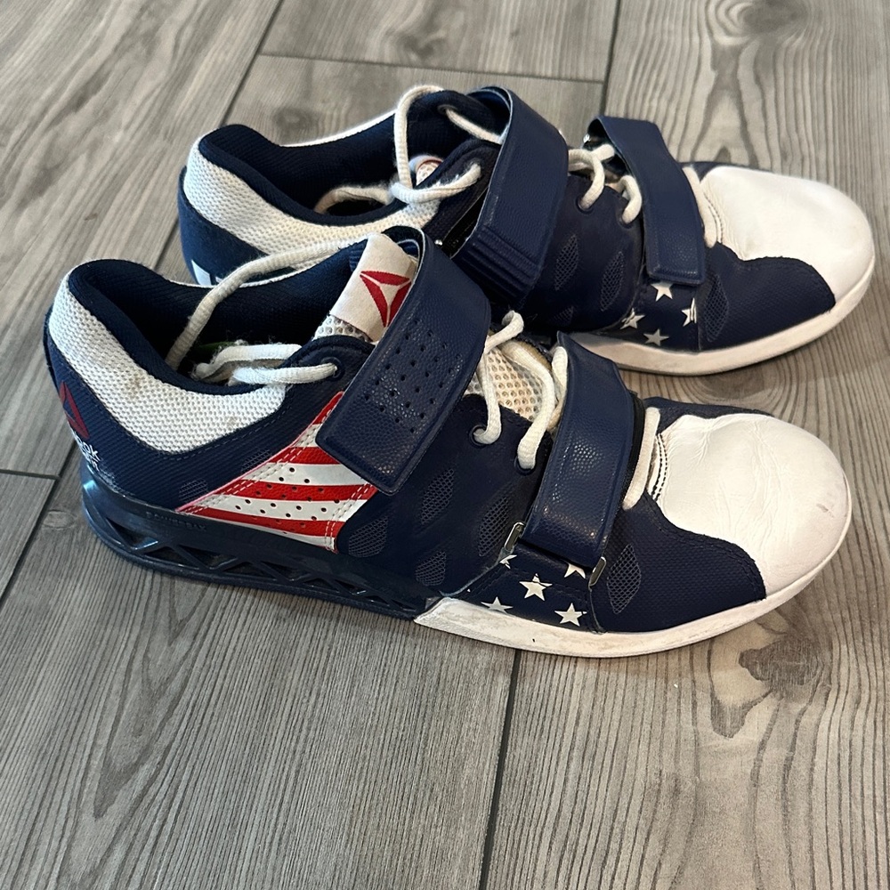 Reebok CrossFit Lifter Liberty Blue and White Star Sneakers
